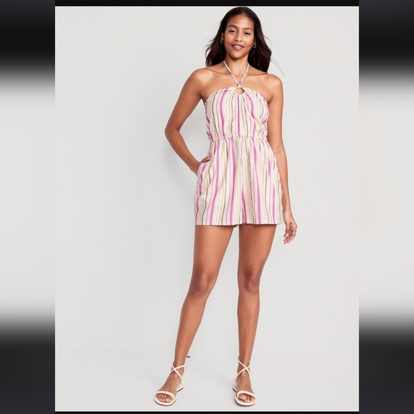 Old Navy Striped O-Ring Romper - Picture 6 of 6